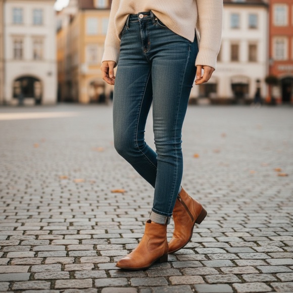 Frye Shoes - Frye Brooke Short Cognac Genuine Leather Inside Zip Classic Comfy Ankle Booties